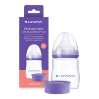 Bočice za hranjenje s NaturalWave dudom za bočice lansinoh feeding bottle white and purple with NaturalWave teat