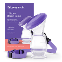 Silikonska pumpica za skupljanje mlijeka lansinoh-uk silicone breast pump in purple with hands-free vacuum suction