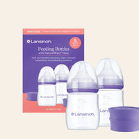 Bočice za hranjenje s NaturalWave dudom za bočice lansinoh-uk feeding bottles in purple with anti colic venting system