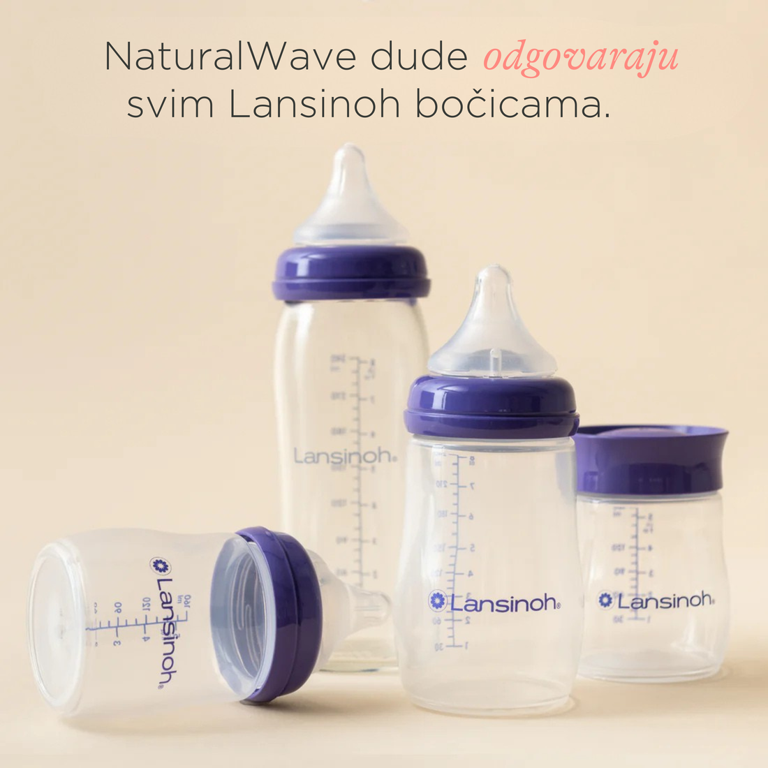 NaturalWave dude za bočice lansinoh-uk milk bottle teat in blue and clear with NaturalWave design