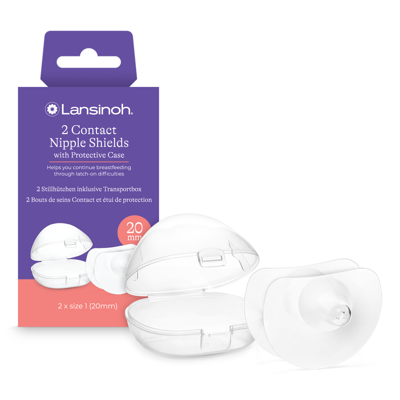 Kontaktni štitnici za bradavice lansinoh-uk nipple shields in clear silicone with protective case for 20 mm